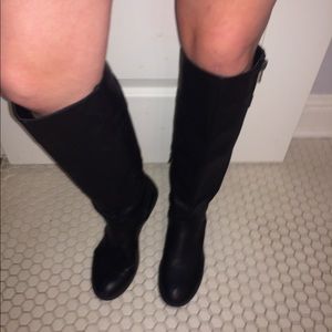Black knee high boots